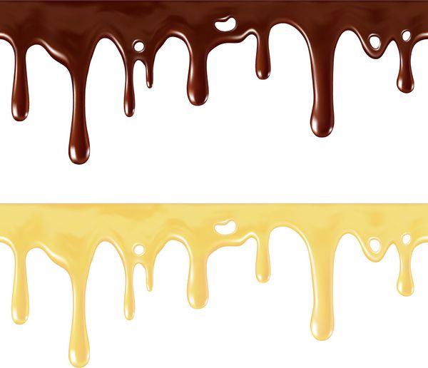 شکلات قهوه ای و قهوه ای تکرار شده بدون تکه ای جدا شده قطره های قابل جدا شدن