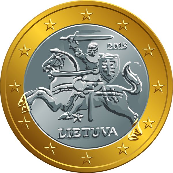 سکه نقره یورونیوز یونانی یورو اسب سوار سوارکاری با شمشیر Pahonia