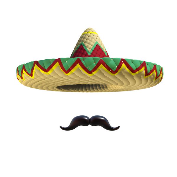 sombrero کلاه مکزیکی با سبیل