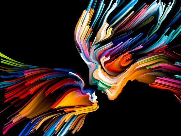 رنگ های مجموعه تصورات Interplay of streaks of color در مورد هنر خلاقیت تخیل و طراحی گرافیک