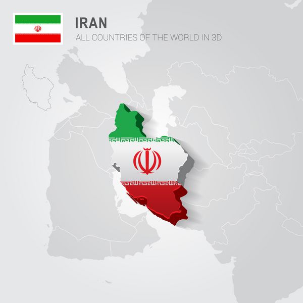 ایران و کشورهای همسایه نقشه اداری آسیا