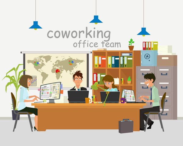 مفهوم مرکز کارآموزی جلسه کسب و کار تصویر برداری دفتر فضای باز با کارگران