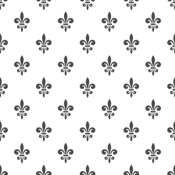 الگوی بدون درز با فلور دلیس در یک پس زمینه سفید گرافیک برای کاغذ دیواری بسته بندی پارچه پوشاک تولید چاپ دیگر Fleur de lis بافت لیلی سلطنتی در سبک عتیقه بردار