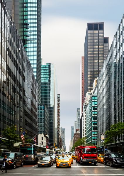 نیویورک ایالات متحده آمریکا 2015 سپتامبر 28 خیابانهای منهتن منهتن پرجمعیت ترین مناطق پنج شهر نیویورک است