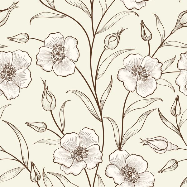 الگوی بدون درز طرح گلدار بدون درز پس زمینه گل بافت کاج گل با گل با گل پوشش کاشی زینتی برای طراحی کارت