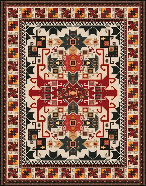 طراحی فرش قومی سبک