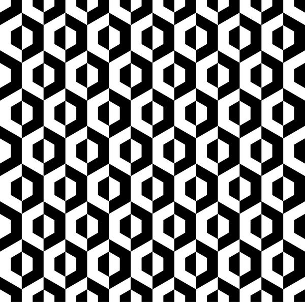 الگوی Optic بدون درز هندسی با شش ضلعی