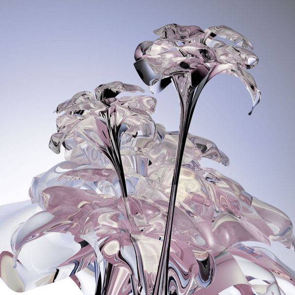 گل شیشه ای 3D