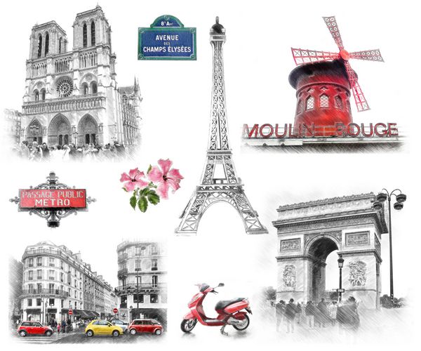 نشانه های پاریس تصویر در قرعه کشی سبک طرح
