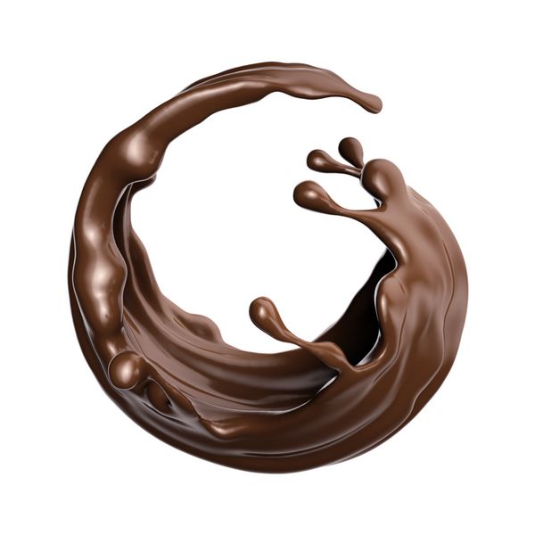 فنجان قهوه یا شکلات تیره عنصر طراحی جداگانه تصویر غذا 3 بعدی اسپری پویا