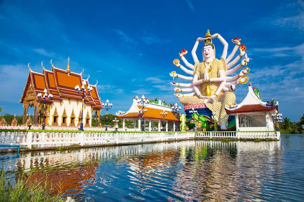 معبد Wat Plai Laem با 18 دست مجسمه خدا Guanyin Koh Samui Surat Thani تایلند