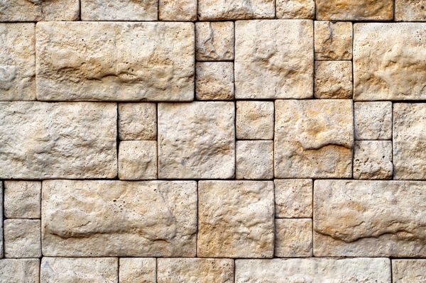 سنگ بژ تزئینی اندازه تصادفی آجر دیوار بافت برای طراحی شما
