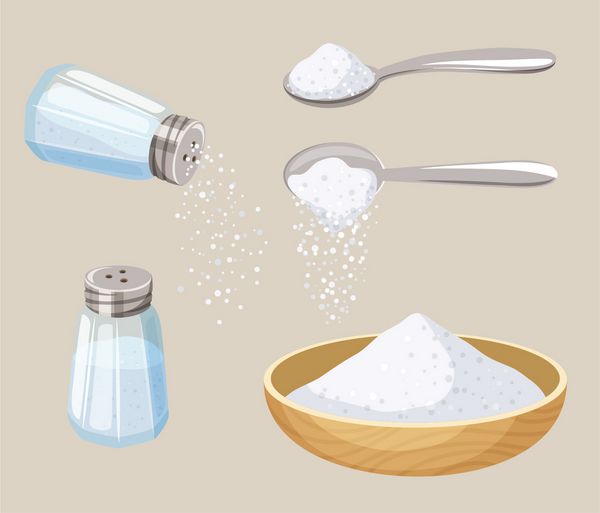 مجموعه نمک شیکر قاشق و کاسه ریختن مواد لازم برای پخت و پخت و پز فست فود بردار کارتونی ظروف آشپزخانه