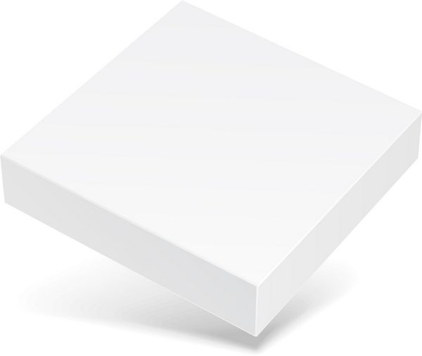 جعبه جعبه مقوا جعبه سفید با سایه تصویر جدا شده بر روی زمینه سفید طرح قالب آماده برای طراحی شما EPS10 برداری