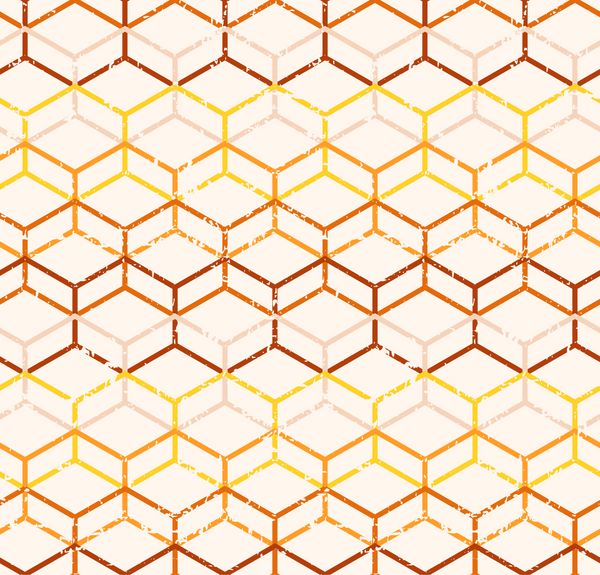 الگوی بدون درز هندسی چند ضلعی بدون درز با بافت گرانج آسیب دیده پالت رنگ گرم رنگ های زرد و قهوه ای