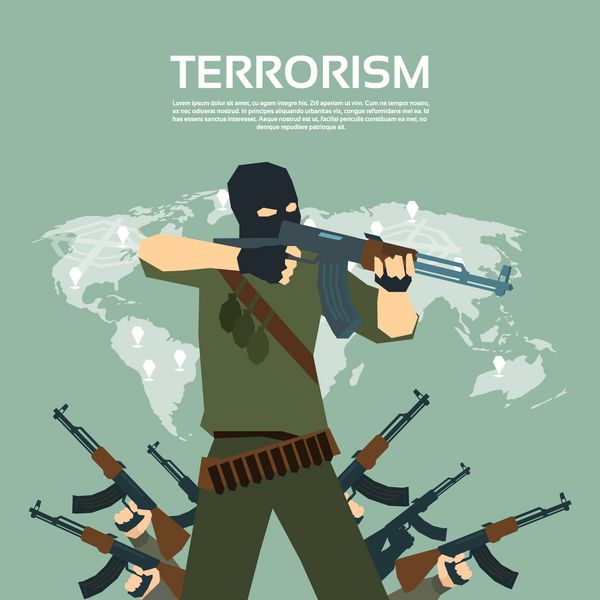 گروه تروریستی مسلح در سراسر جهان نقشه برداری مفهوم تروریسم بین المللی