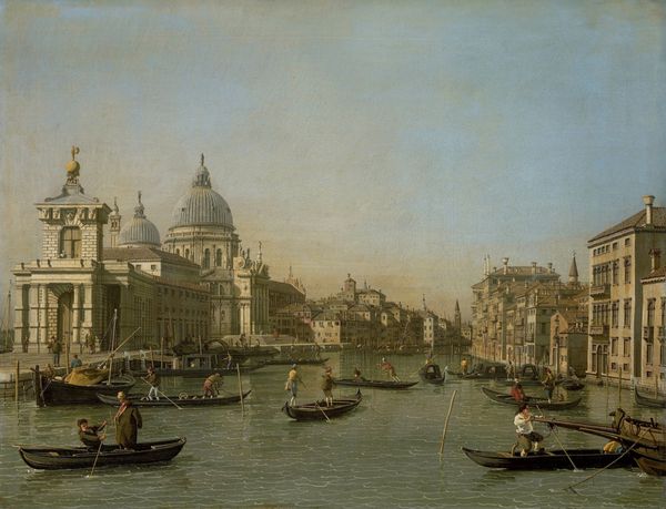 ورود به کانال بزرگ در نزدیکی Punta della Dogana و سانتا ماریا دللا Salute توسط Canaletto 1730-45 نقاشی ایتالیایی روغن بر روی بوم