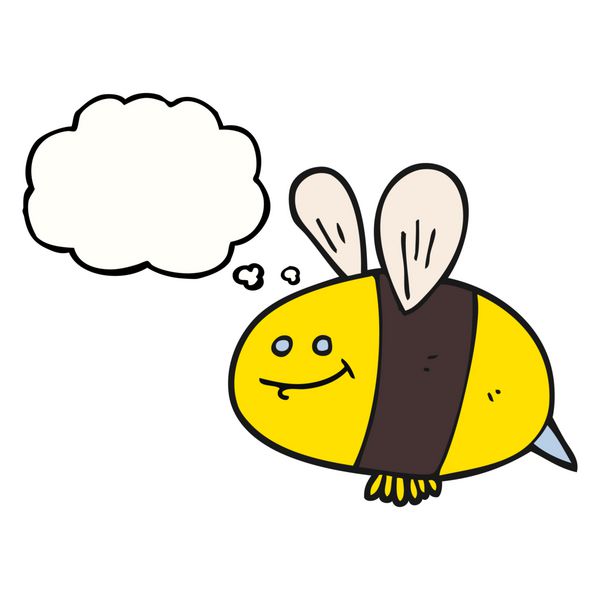 زنبور عسل حباب فانتزی کشیده شده است