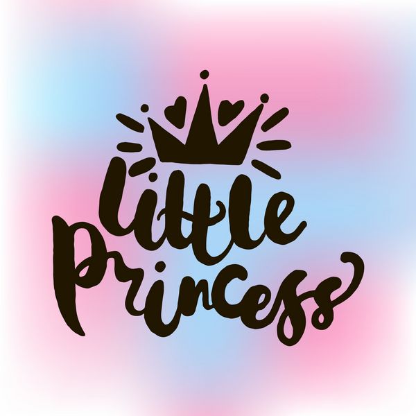 تصویر شاهزاده خانم کوچک تصویر برای طراحی چاپ بر روی تی شرت یا هر لباس کودک همچنین این بردار را می توان در کارت پستال پوستر و یا تایپوگرافی استفاده می شود