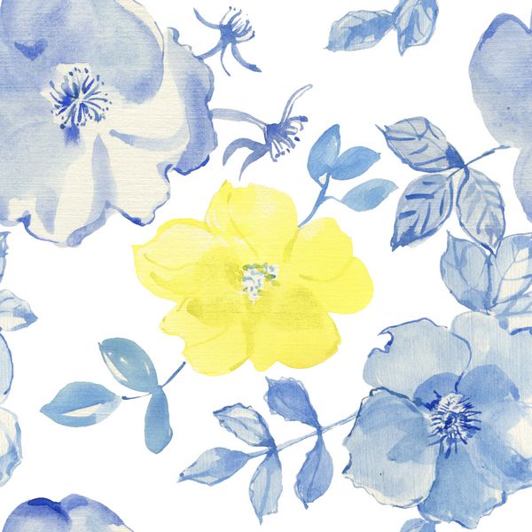 گل آبی رنگ آبی پس زمینه بدون درز