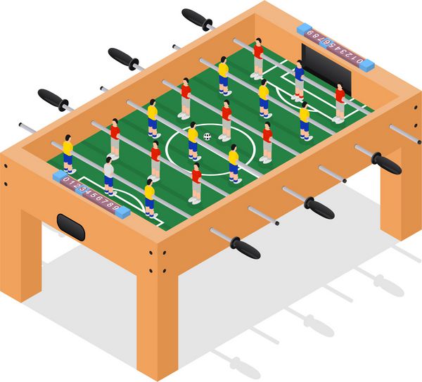 جدول فوتبال بازی سرگرمی و یا ایزومتریک اوقات فراغت تصویر برداری