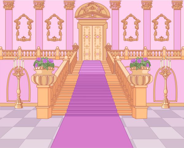 پله های لوکس در کاخ جادویی