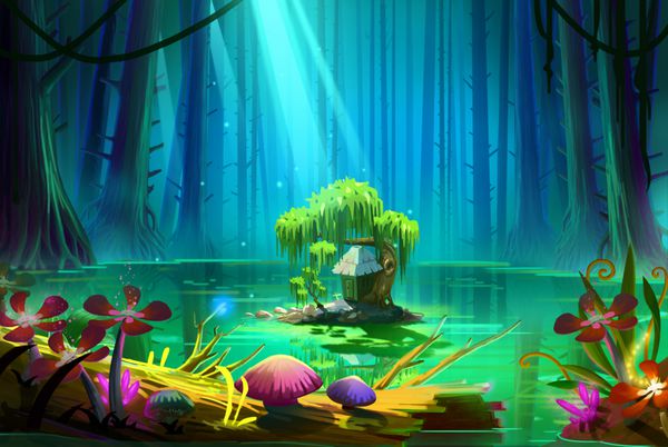 Who Lives there in the Middle of the Lake inside the Deep Forest Video Game