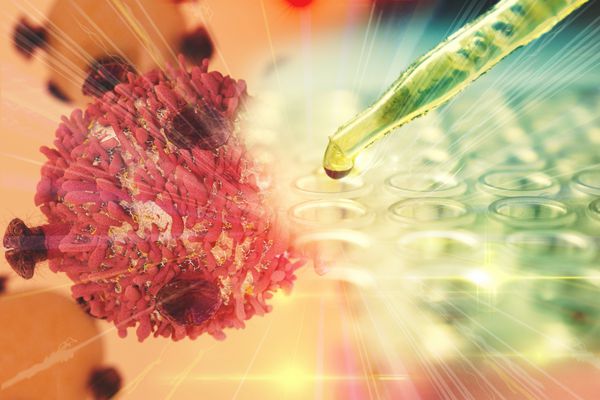 درمان ژن برای مفهوم درمان سرطان سرطان درمان با سلول T و pipette