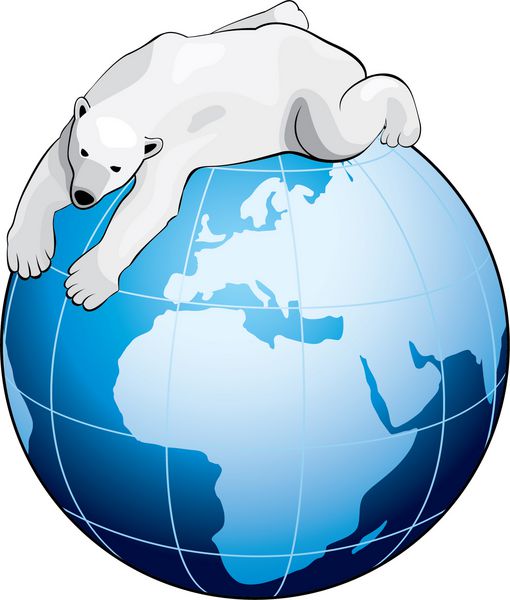 زمین آبی با خرس قطبی