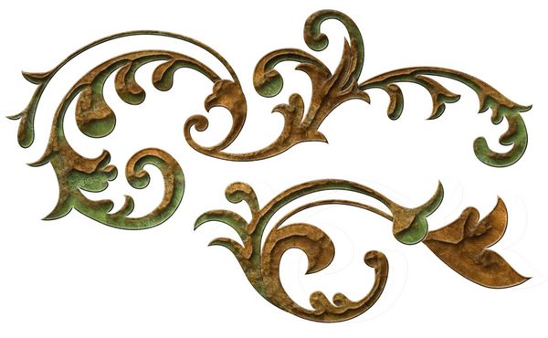 عناصر تزئینی کلاسیک دست ساز جدا شده