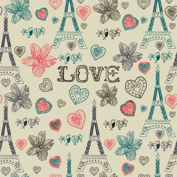 عشق در پاریس بدون درز الگوی
