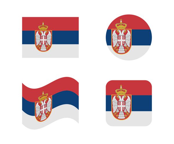 مجموعه 4 پرچم سربیا