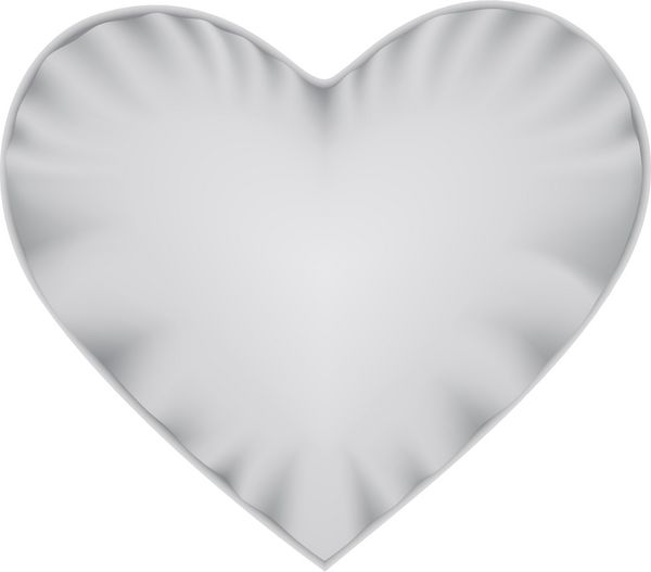 بال شکل قلب سفید شکل تصویر واقع گرایانه شکل قلب سفید شکلک بردار برای وب