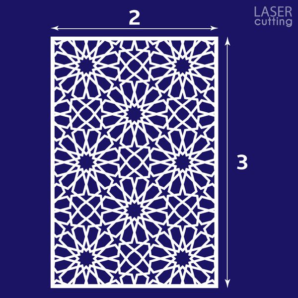 پانل برش لیزری کارت را بکشید ممکن است برای کاغذ فلز برش چوب استفاده شود الگوی قافیه عربی را بردارید زیورآلات سنتی اسلامی