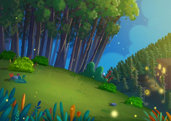 Night Forest Video Game