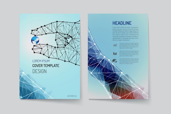 قالب طراحی بروشور مناسب برای گزارش سالانه کسب و کار فلیکر پوستر بنر کتاب مجله فایل بردار