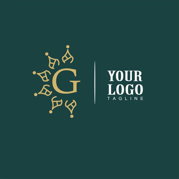لوگو لوگو لوگو آرم طراحی ساده و زیبا لوگوی لوکس خطی زیبا برای هویت نام تجاری