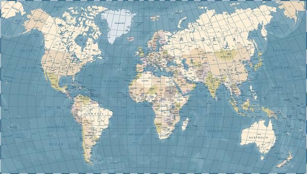 نقشه جهان فهرست تصویر برداری