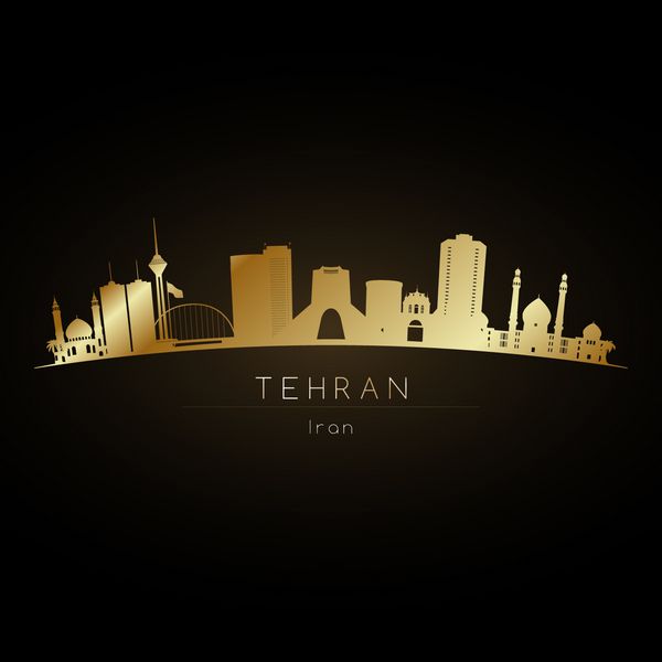 طلای آرم تهران خط امارات متحده عربی تصویر برداری تصویر برداری