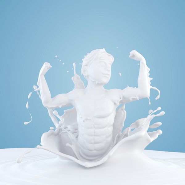 Splash of milk in form of Boy
