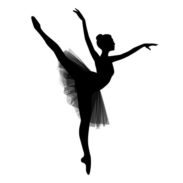 شبح balerina جدا شده بر روی زمینه سفید تصویر برداری