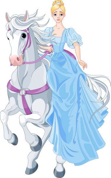 تصویر شاهزاده خانم سوار بر اسب است