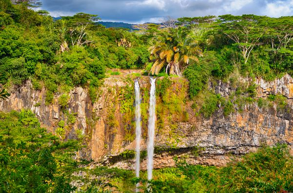 آبشار منظره چمارل منظره زیبا جزیره موریس