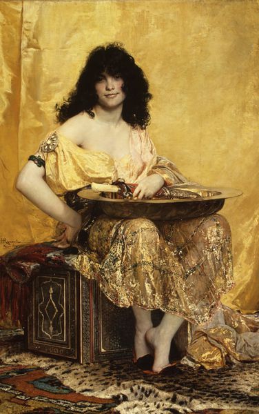 SALOME توسط Henri Regnault 1870 نقاشی فرانسوی روغن بر روی بوم سالومه کتاب مقدس بعد از اینکه او برای پدربزرگش هرود را رقصید تصویر می شود پالت و چاقو پاداش خود را نشان می دهد