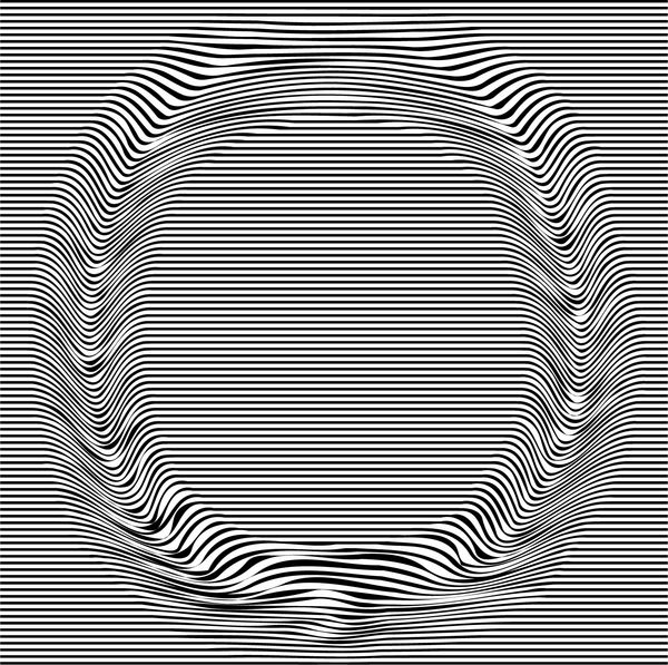 فونت حاشیه ای با الگوی الگوی هندسی O یک فونت لاتین حروف الفبا با اثر لغزش افقی سیاه و سفید خطوط الفبا تحریف شده در پس زمینه شفاف