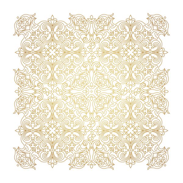 تزئین گل بردار طلایی برای طراحی قالب عنصر مربع سبک ویکتوریا دکوراسیون گل و گیاه لوگوهای لوکس تصویر تزئینی برای دعوت نامه کارت تبریک