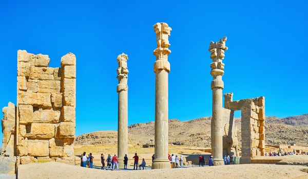  عکس تخت جمشید در زمان هخامنشیان