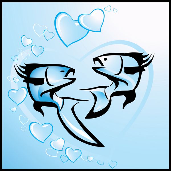 عشق ولنتاین زمينه با ماهی