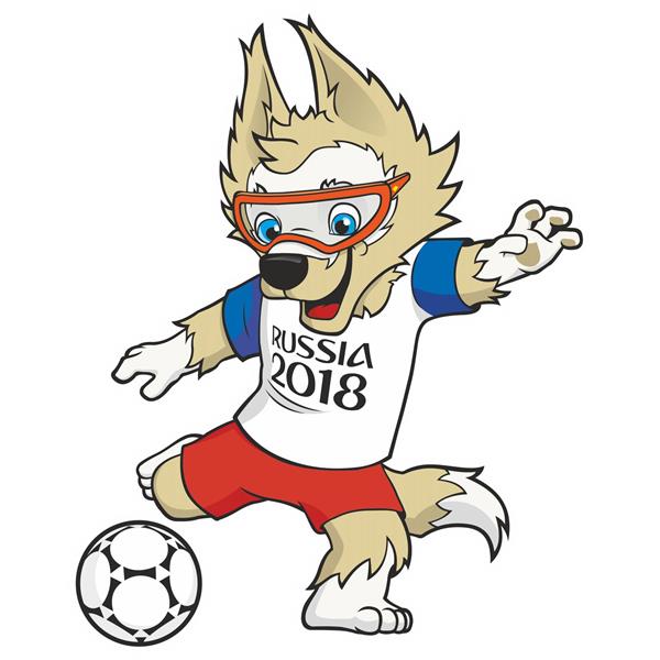زابیواکا گرگ نماد جام جهانی روسیه 2018 در حال شوت