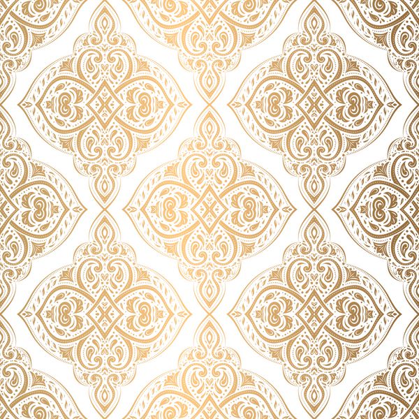 الگوی گلدار طلایی Ornament عناصر پازلی طراحی سلطنتی مضامین سنتی قومی ترکی هند عالی برای پارچه و پارچه کاغذ دیواری بسته بندی و یا هر ایده مورد نظر